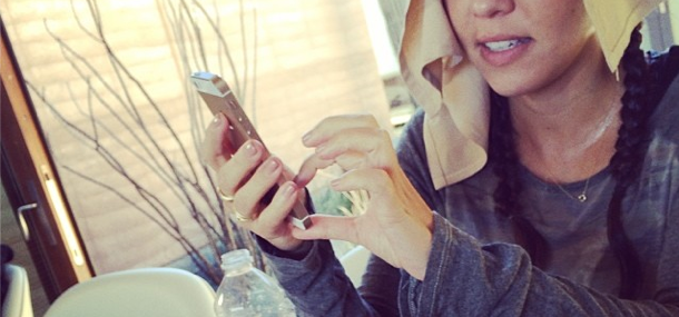 Kourtney Kardashian Without Makeup Posted by Lord Disick, a Giant Douche