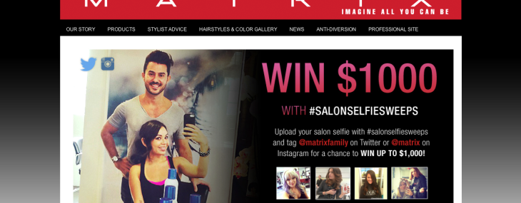 Hair Care Sweepstakes from Matrix: Snap a Selfie and Win Big