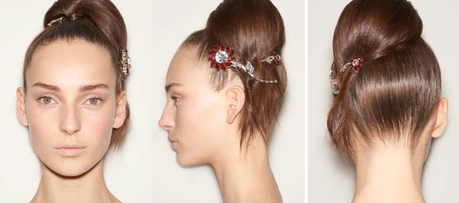 Bejeweled Updo for Prom or Brides from the Milan Runway