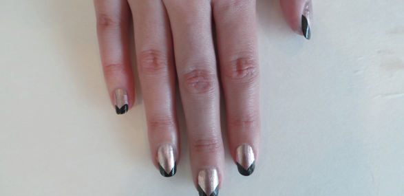 DIY Nail Designs for Prom: Gold and Black French Mani